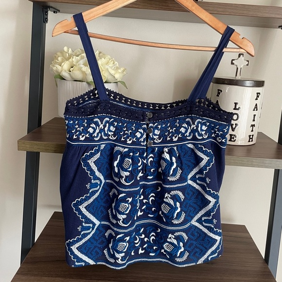 NWOT Sea New York Bluee and White Embroidered Top, Size 0 - Picture 5 of 11